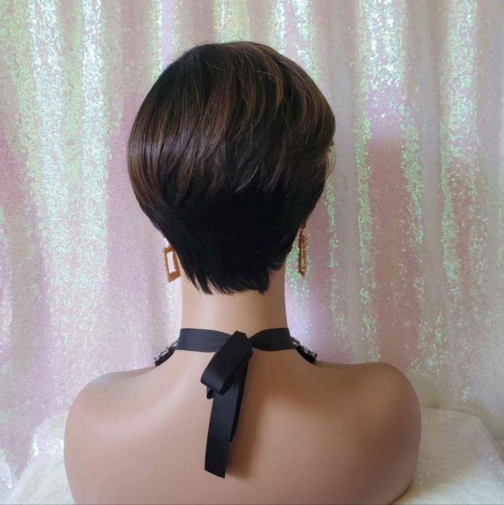 Human hair stylemix pixie cut wig - Picture 5 of 5
